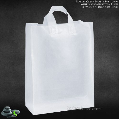250 pcs Frosted Plastic Bag Clear Frost Retail Bag Merchandise Gift Bag 8x4x10