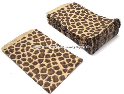 2000 Leopard Print 4&#034; x 6&#034; Retail Party Wedding Favor Gift Bags