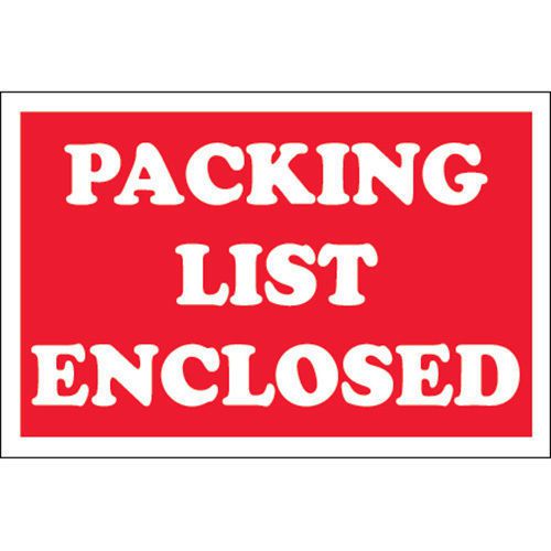 1-1/2&#034; x 3&#034;  Packing List Enclosed Shipping Labels 500 / Roll