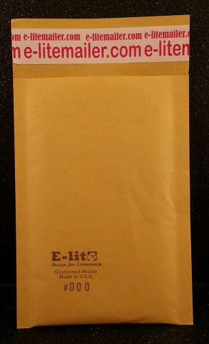Qty: 10 / Size #000 KRAFT Self Seal BUBBLE MAILERS Padded Mailing ENVELOPES  4X8