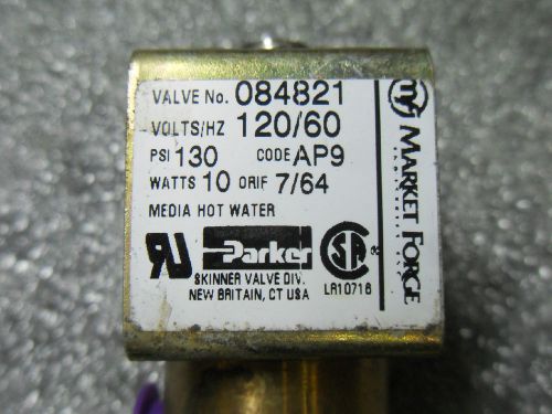 (v36-3) 1 used parker market forge 084821 hot water valve for sale