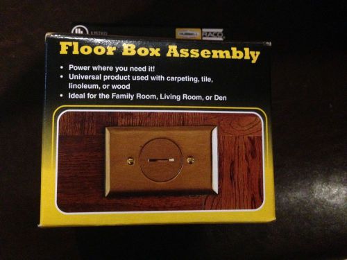 NEW  HUBBELL  Solid Brushed Brass Cover  FLOOR BOX ASSEMBLY  #6236
