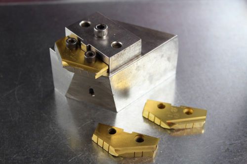 AMEC Universal Spade Drill Insert 44mm &amp; 1-3/4&#034; TiN Coated w/ Holder Block
