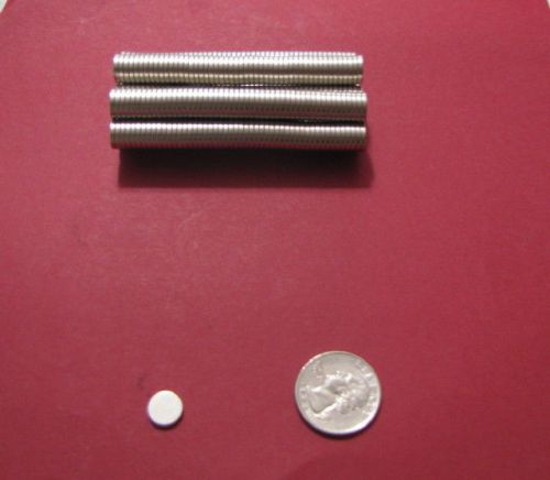 100 pieces rare earth neodymium ndfeb disc magnets 3/8&#034; x 1/16&#034; thick n35 for sale