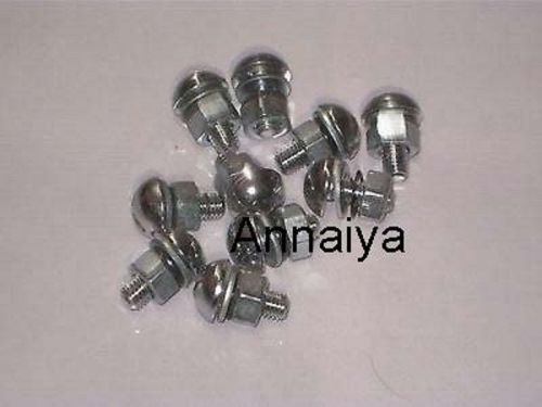 BRAND NEW ROYAL ENFIELD CHROME DOME FRONT MUDGUARD NUT &amp; BOLT ROYAL ENFILED