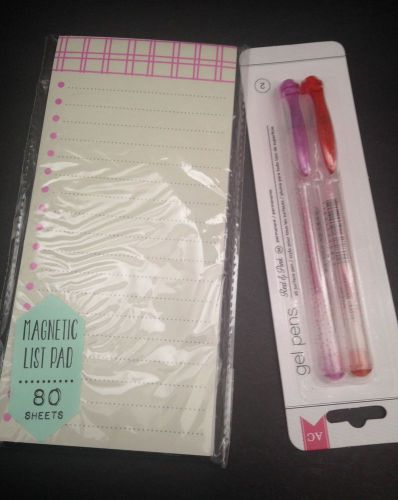 magnetic to do list notepad, including gel pen set, free shipping