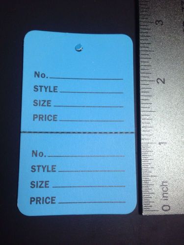 1000 Large Perforated Merchandise Coupon Price Tags Blue 1-1/4&#034; X 2-7/8&#034; Pricing