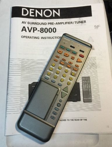 Denon RC-196 For AVP-8000 A/V Preamplifier, High End Audiophile, Free Manual