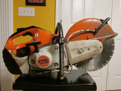 STIHL TS420  14&#034; GAS POWERED CONCRETE -MASONARY CUT OFF SAW WITH DIAMOND BLADE