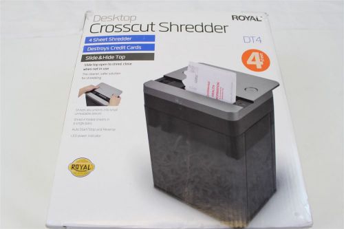 ROYAL DT4 - DESKTOP CROSSCUT SHREDDER - 4 Sheet or Credit Card