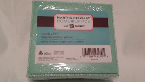 Martha Stewart Home Office Shagreen Stack + Fit Small Box With Lid