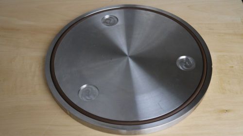 High vacuum research chamber 10 3/8&#034; ss blank flange varian huntington nor-cal for sale