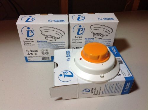 3 new system sensor 4w-b 4-wire, photoelectric smoke detectors for sale