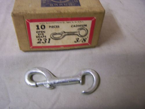 Open Eye Snaps 3/8&#034; x 3 1/2&#034; Cadmium Covert Manufacturing Co. #231 Qty.10