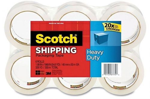 x6 SCOTCH 3M HEAVY-DUTY Hot Melt Clear Shipping Tape - Model# 38506