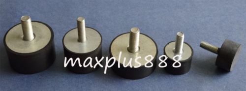 5pcs M8 Male Thread 30*30mm Rubber Anti Vibration Shock Pad single screw