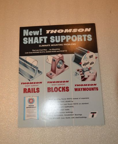 Thomson industries, inc. thomson new shaft supports catalog (1969) (jrw #049) for sale