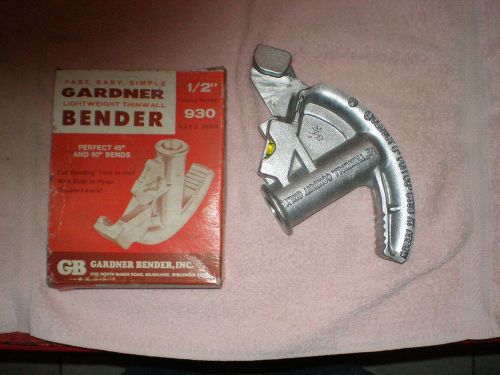 GARDNER PIPE BENDER 1/2&#039;&#039; NUMBER 930