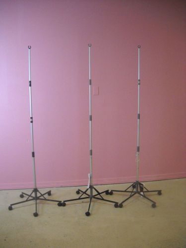 3 SHARPS PITCH-IT 30002 folding portable IV poles Telescoping Infusion stand