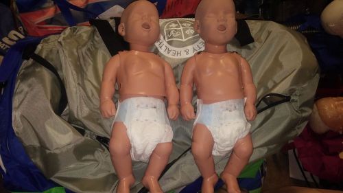2 Simulaids Sani-Baby CPR training manikin Infant first aid with Carrying Case