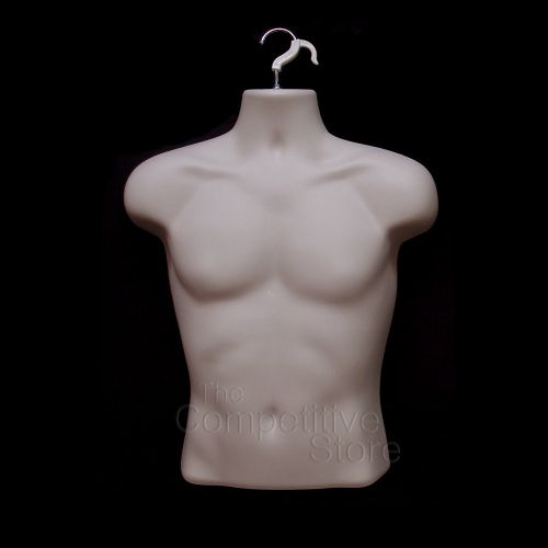FLESHTONE MALE MANNEQUIN TORSO FORM -GREAT DISPLAY FOR SMALL AND MEDIUM T-SHIRTS