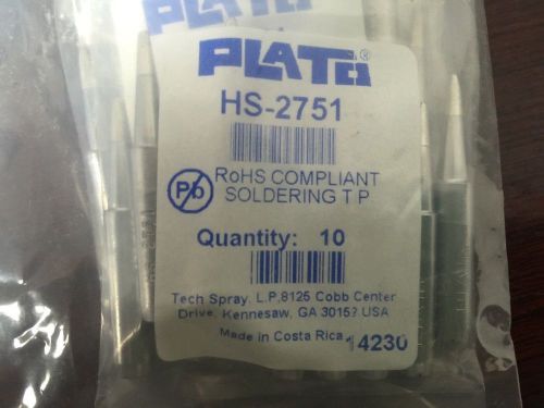 Plato Products HS-2751 Tip, Soldering; 1/16 in.; Flat;  10 per bag