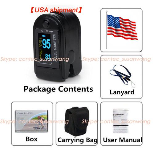 Fingertip pulse oximeter,blood oxygen,spo2 monitor?usa shipment?50d black for sale