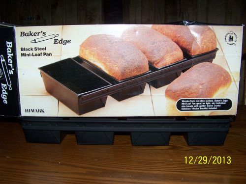 HIMARK BAKER&#039;S EDGE BLACK STEEL MINI-LOAF PAN NEW IN BOX