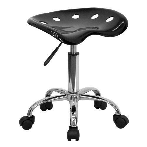 Tractor seat stool chrome base adjustable pneumatic black office workshop desk for sale