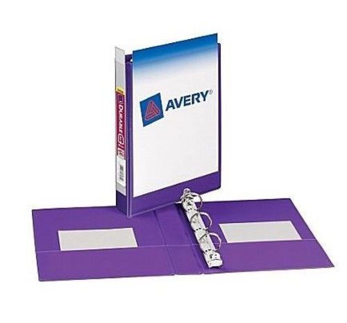 Avery Mini Binder Durable View 5.5x8.5, 1&#034; - 3 Ring, Purple, Use as A5 Planner!!