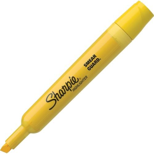 LOT OF 4 Sharpie Major Accent Highlighter -Broad -Yellow Ink - 12/Pk - SAN25005