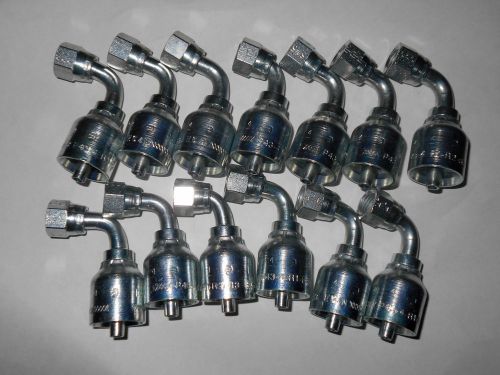 13 PIECES NEW, 13943-4-4 PARKER, HYDRAULIC HOSE FITTINGS