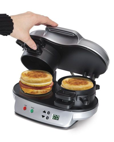 Dual sandwich maker breakfast quick and easy in 5 minutes style hamilton beach for sale