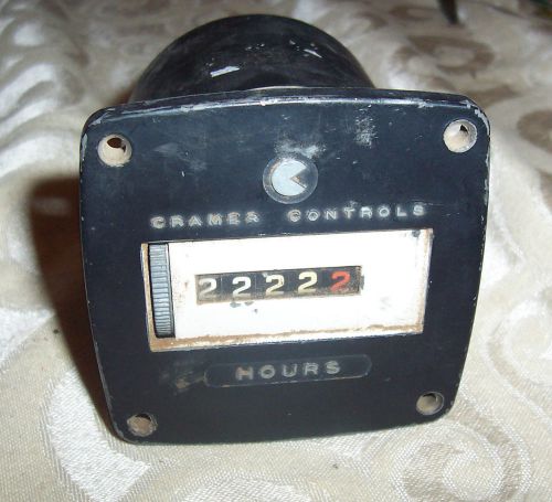 Vintage Cramer Controls Type 633SA Hour Counter Panel Meter ~ Untested