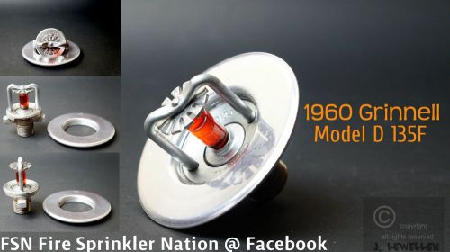 1960 Grinnell Model D 135F Silver Pendent Fire Sprinkler
