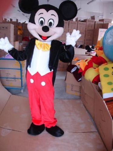 Brand New Mickey Mouse Men Mascot Costume Adult Size Fancy Party dress Disney