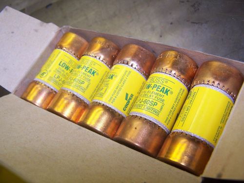 (10) new bussmann lpj-60sp fuses 600 vac 60 amp box of 10 for sale