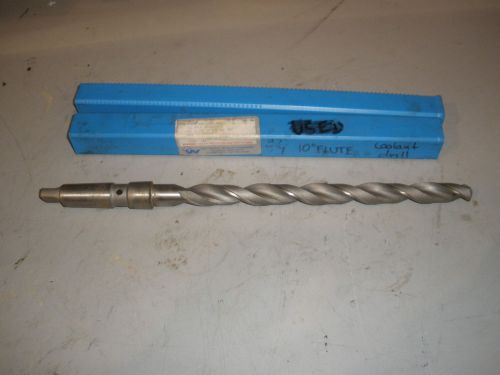3/4 ” Dia. x 10” Flute Coolant Thru Drill HSS #3 Morse Taper