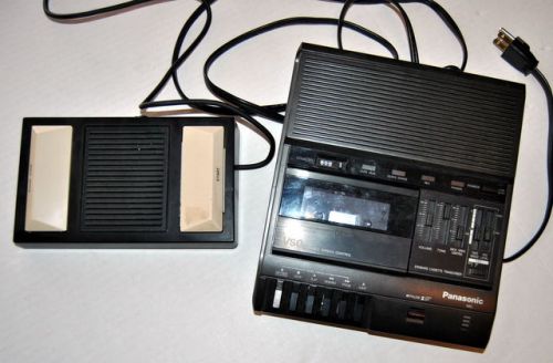 Panasonic RR-830 Standard Cassette Transcriber + Foot Pedal Transcription + Box