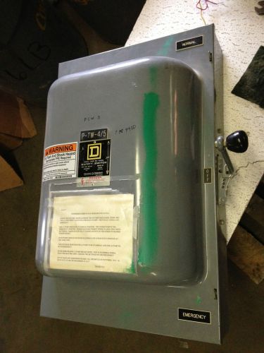 SQUARE D DOUBLE THROW DISCONNECT SAFETY TRANSFER SWITCH 200 AMP 82344