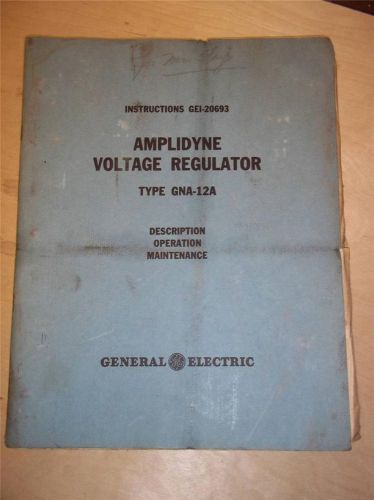 Vtg GE General Electric Manual~Induction Voltage Regulator Type IRS~1948