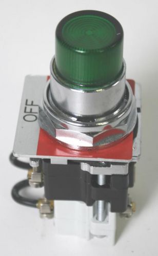 Cutler Hammer Lighted Push Button Series 10250T/91000T/E34 75G OFF SWITCH Green