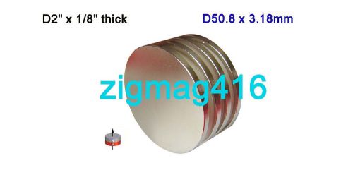 10 pcs of Grade N42, D2&#034; x 1/8&#034; thick Rare Earth Neodymium Disc Magnet