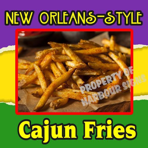 New Orleans Style Cajun Fries Decal 14&#034; Food Truck Concession Restaurant