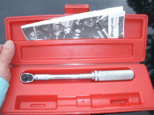 SNAP ON QJR117E 3/8 INCH DRIVE TORQUE WRENCH &amp; Case USA MADE
