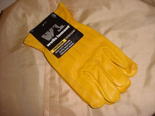 A Pair of Wells Lamont Genuine Cowhide Leather Work Gloves Size Large, New!