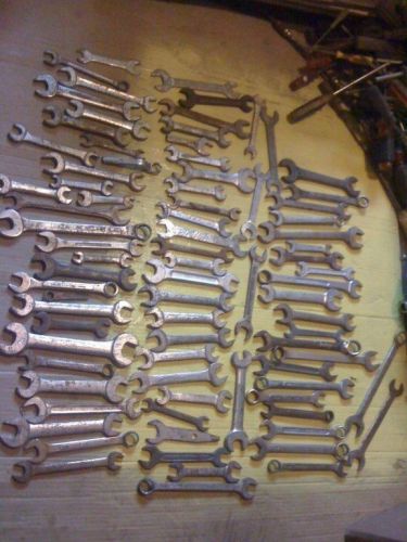 VINTAGE USA FORGED STEEL WRENCHES -LARGE LOT- VARIOUS BRANDS - For use, art, etc