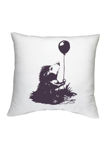 Hedgehog with a Balloon Throw Pillow