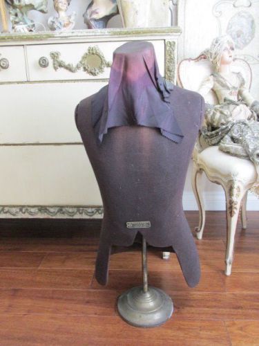 Omg old vintage man torso on stand dress form store display mannequin the best! for sale