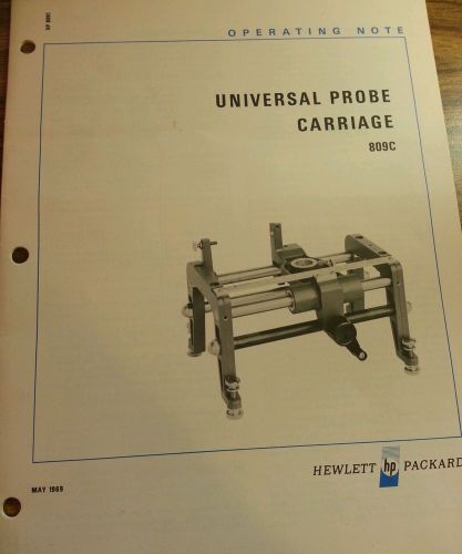 Operating note universal probe carriage 809C HP Hewlett Packard guaranteed